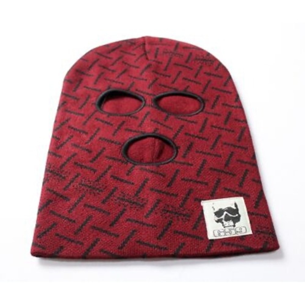 G59 Truck‎ Stop Ski Mask Burgundy Three Hole Balaclava Face Cover New With Tags